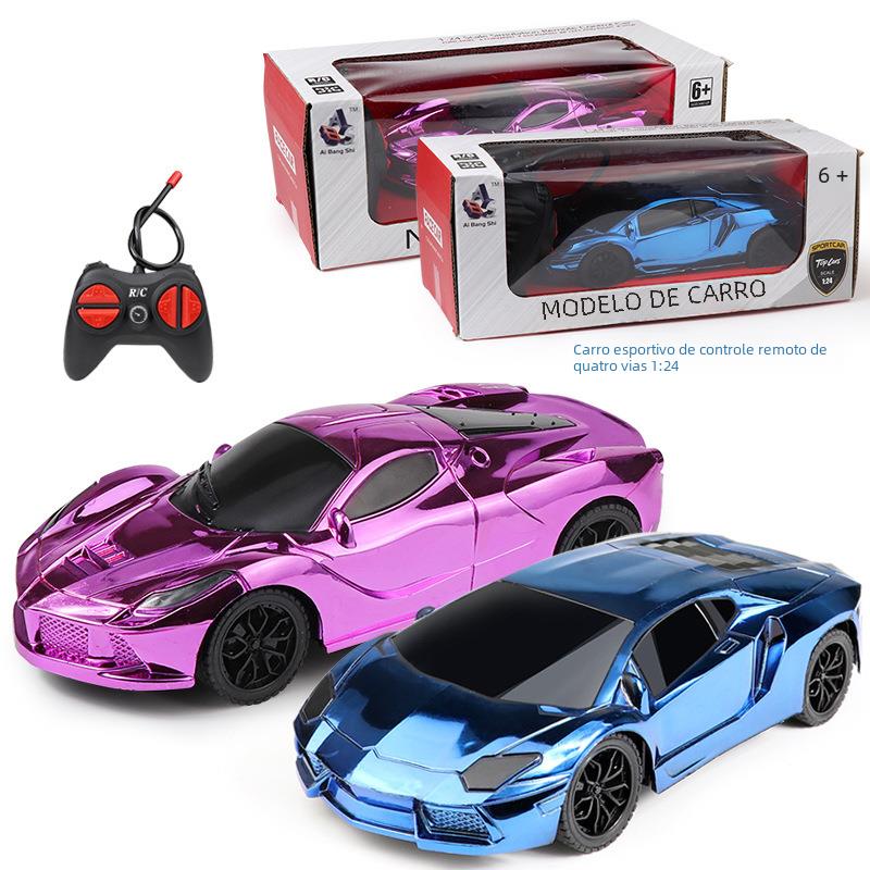 Douyin crianças carro de controle remoto elétrico carro de brinquedo menino quatro rodas rc controle remoto veículo off-road carro de corrida tenda atacado