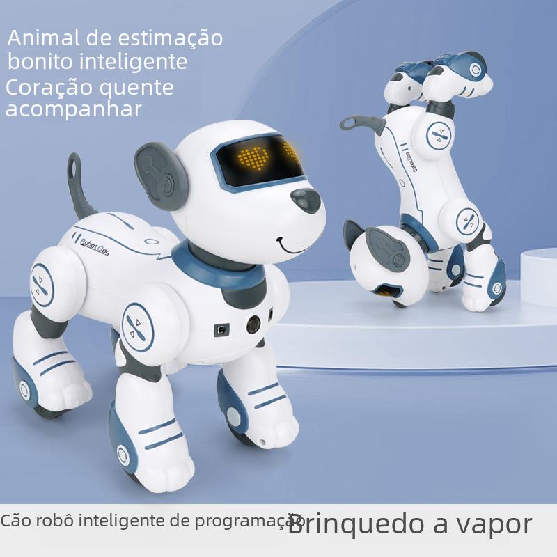 Los niños de juguete inteligente robot perro lindo perro mascota puede moverse y bailar perro electrónico mascota acompañar robot de juguete