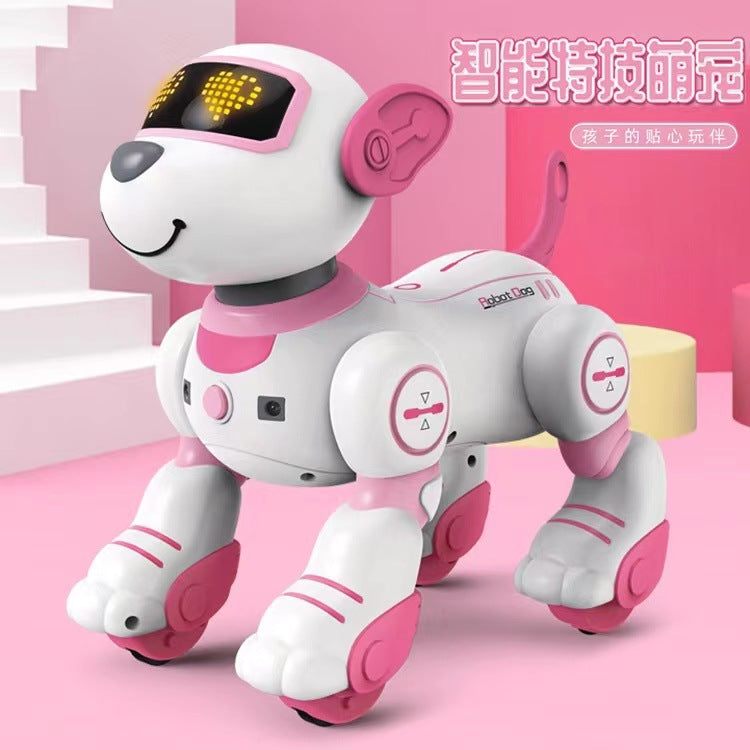 Los niños de juguete inteligente robot perro lindo perro mascota puede moverse y bailar perro electrónico mascota acompañar robot de juguete