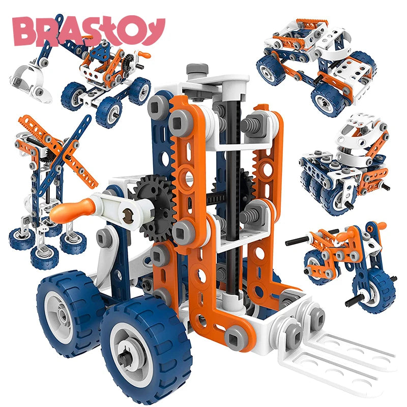 Forklift Building Blocks Mounted Toy For Children Send From Brazil