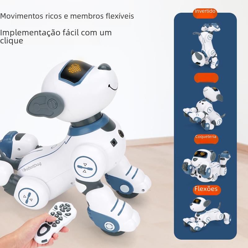 Los niños de juguete inteligente robot perro lindo perro mascota puede moverse y bailar perro electrónico mascota acompañar robot de juguete